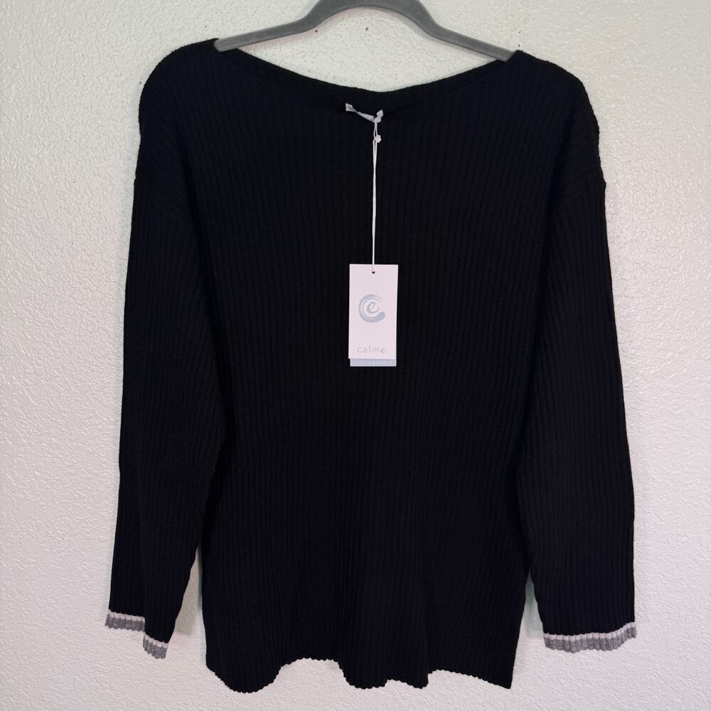 Johnny Was CALME Cashmere Sweater Women Medium Oversize Ribbed Tunic NEW $378